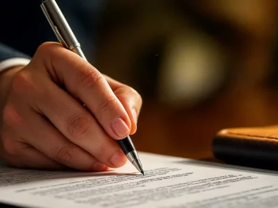 Hereda en Andalucía. Firmando una aceptación herencia.